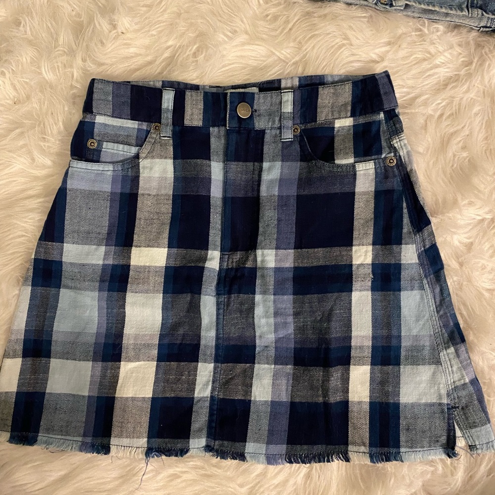 RVCA Shades of Blue Plaid Size Small